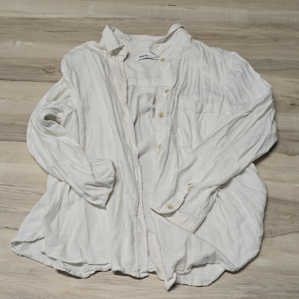 Chic Sonoma Goods For Life White Button-Up Blouse
